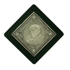 Johannes Paul II Clip Bronze versilbert, ohne Münzzeichen