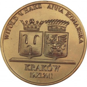 Medal Matka Boska Ostrobramska- Zaślubinowy, 2011, brąz