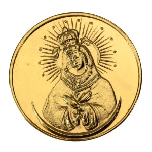 Medal Matka Boska Ostrobramska- Zaślubinowy, 2011, brąz złocony