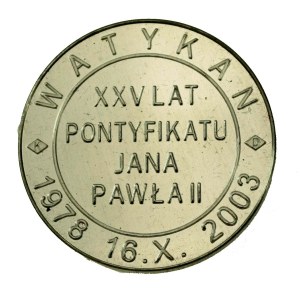 Medale - XXV lat pontyfikatu Jana Pawła II 4 szt.