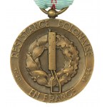 Medal pamiątkowy polskiego ruchu oporu we Francji 1940 - 1944