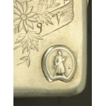 Rosyjska pamiątkowa papierośnica, 9 V 1945r, srebro