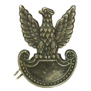 Eagle pattern 1952 for the cap of the Land Forces, white metal