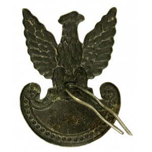 Eagle pattern 1952 for the cap of the Land Forces, white metal
