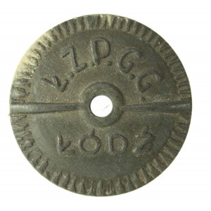 Abzeichen Mütze aus der Zeit nach dem Zweiten Weltkrieg, unterzeichnet Ł.Z.P.G.G. ŁÓDŹ.