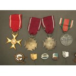 Set of military and civilian decorations and insignia from the communist period