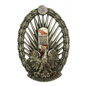 KOP - Border Protection Corps badge together with a box. Silver.