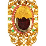 Relikwiarz- medalion z relikwią świętego Adeodata XIX w.