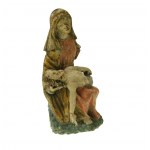 Pieta - Figur aus polychromem Holz, 18. Jahrhundert