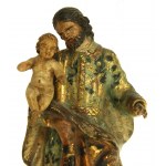 Statue des Heiligen Josef mit dem Jesuskind auf dem Arm, 17./18. Jh.