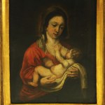 Madonna and Child, oil, French school 17th century