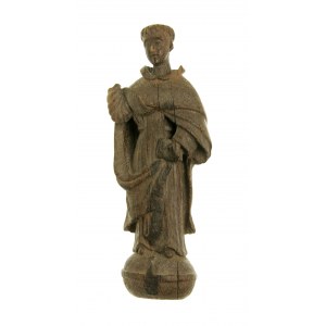 Holzstatue, Heiliger Antonius (?) von Padua, Schlesien 17.