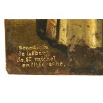 Benedyktyn z opactwa Saint Michel, olej, blacha, miedź, XVIII w