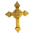 Kreuz, vergoldete Bronze, graviert 19. Jahrhundert.