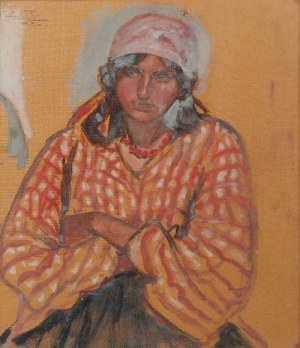 Zygmunt JÓZEFCZYK (1881-1966), Dziewczyna z czerwonymi koralami, 1936