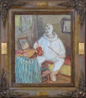 Robert PIKELNY (1904-1986), Pierrot ze skrzypcami - obraz dwustronny