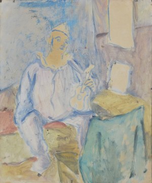 Robert PIKELNY (1904-1986), Pierrot ze skrzypcami - obraz dwustronny