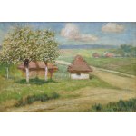 Roman BRATKOWSKI (1869-1954), Pejzaż z kwitnącymi jabłoniami