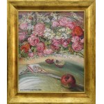 Stanisława PIETRZAK-KRUPIŃSKA (ur. 1930), Odpoczynek na działce, 1999