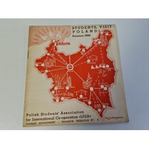 STUDENTS, VISIT POLAND! SUMMER 1939 (BROSZURA INFORMACYJNA DLA ODWIEDZAJĄCYCH POLSKĘ STUDENTÓW LATEM 1939) w języku angielskim