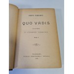 SIENKIEWICZ Henryk - QUO VADIS wyd. 1 Warszawa 1896 PIEKNY EGZEMPLARZ