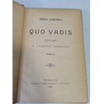 SIENKIEWICZ Henryk - QUO VADIS wyd. 1 Warszawa 1896 PIEKNY EGZEMPLARZ