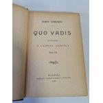 SIENKIEWICZ Henryk - QUO VADIS wyd. 1 Warszawa 1896 PIEKNY EGZEMPLARZ