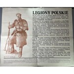 POLISH LEGIONS - RECRUITMENT POSTER FOR THE POLISH LEGIONS - GREAT RARITY EXCELLENT CONDITION