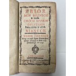 A collection of various speeches during the last two seyms of the year 1775 y 1776.Volume one, Poznań 1777