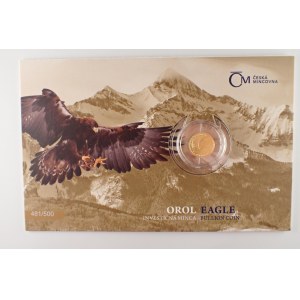 Zlatá 1/25oz investiční mince Orel 2022, 13mm, číslo 481, Au 999,