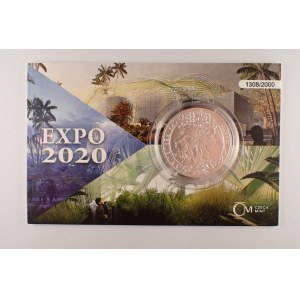 Stříbrná 1 oz investiční mince Český lev 2021 EXPO, 31.1g, 37mm, číslo 1308, Ag 999,