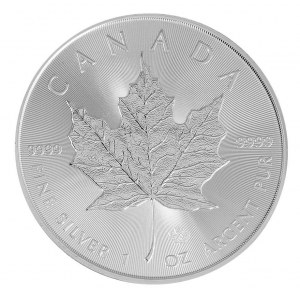 1 oz Silver Coin, 2020, 5 Dollars, KM #1601, Maple Leaf, v přepravním boxu 25 ks , Ag, 25 ks
