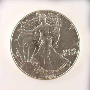 1 Oz. Fine Silver Eagle - 1 Dollar 1988, Ag,