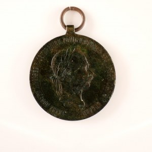 Rakousko - Uhersko / AE med. Válečná Medaile 1873, bronz, patina, bez stužky , Br,