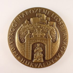 Česká republika / AE med. 140. výročí narození Leoše Janáčka Hukvaldy, sig. M.R., bronz,