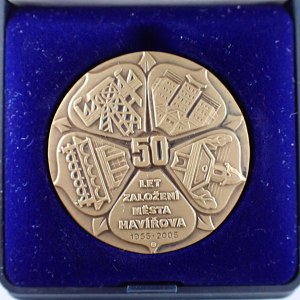 Česká republika / AE med. 2005 - 50 let založení města Havířova, 1955 - 2005, 40 mm, etue , Br...