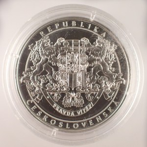 Česká republika / AR med. b.l. - 100. výročí vzniku Československa - Pražské jaro , Ag 0,999, 40 mm.20g.,kapsle, Ag...