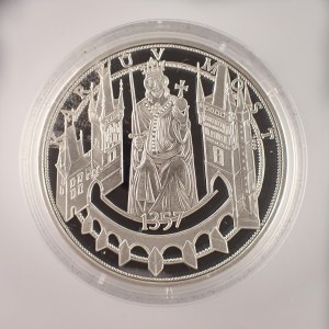 Česká republika / AR med. b.l. - Karel IV. Otec vlasti - Karlův most, Ag 0,999, 38,6 mm.24,5g, kapsle, Ag...