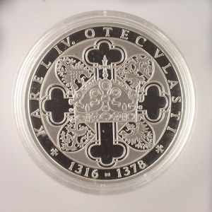 Česká republika / AR med. b.l. - Karel IV. Otec vlasti - Karlův most, Ag 0,999, 38,6 mm.24,5g, kapsle, Ag...