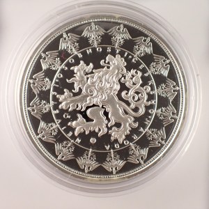 Česká republika / AR med. b.l. Největší osobnosti českého národa, Antonín Dvořák, PROOF, Ag 0,999, 40 mm, 29g., kapsle...