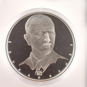 Česká republika / AR med. b.l. Největší osobnosti českého národa, Edvard Beneš, Ag 0,999, 40 mm, 29g., kapsle, Ag...