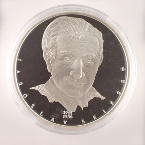 Česká republika / AR med. b.l. Největší osobnosti českého národa, Jaroslav Seifert, PROOF, Ag 0,999, 40 mm, 29g....