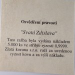 Česká republika / AR med. Svatá Zdislava, Ag 0.9999, osvědčení pravosti, bez etue a kapsle, Ag...
