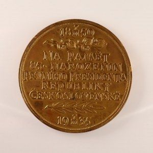 ČSR / AE med. T.G.M. 1935 k 85. naroz., 60 mm, sig. Španiel, Br,