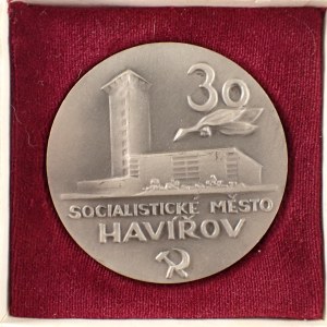 ČSSR / AE med. 30. výročí založení města Havířova, 90 g, 60 mm, etue, postř. Br ,