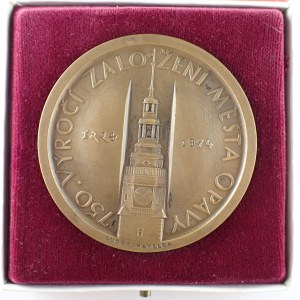 ČSSR / AE med. 750. výr. založení města Opavy 1224 - 1974, sig. Havelka, bronz, etue,