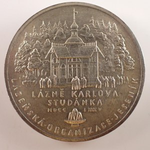ČSSR / AE med. Lázně Karlova Studánka, V. Priessnitz 1799 - 1851, 40 mm, vlas. rys., sig. Havelka, orig etue, postř. Br...