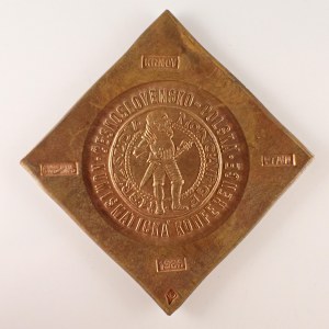 ČNS / Československo-polská numismatická konference 1986 - replika aversu krnovského dukátu z roku 1561, opis...