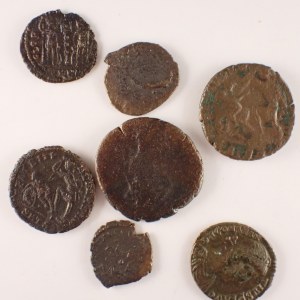 Řím - císařství - Konvolut 7 ks blíže neurčených mincí, 4. stol.?, 7 ks
