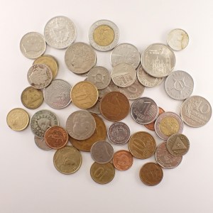 Konvolut 40 ks mincí, Amerika bez USA a Kanady, každá typově jiná, 40 ks